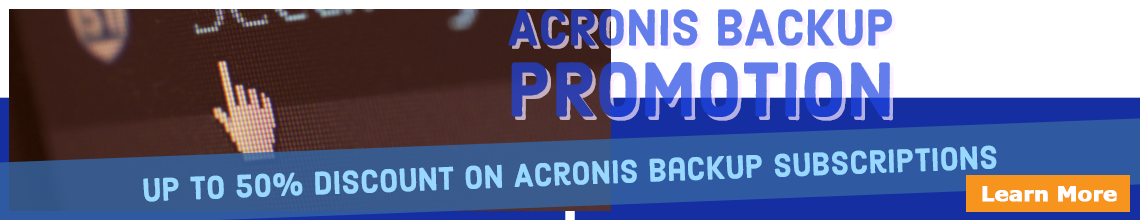 Acronis Cyber Backup Promotion
